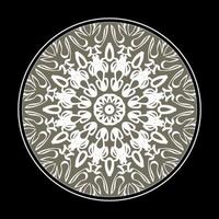 motivo circolare a forma di mandala con fiore per la decorazione del tatuaggio mandala all'henné. vettore