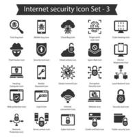 pacchetto di icone di sicurezza Internet vettore