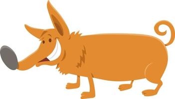 divertente personaggio animale dei cartoni animati di cane giallo vettore
