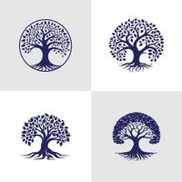 collezione di albero icone. logo di quercia pianta. albero semplice icona. albero simboli.set di pianta vettore