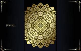 sfondo ornato di lusso oro mandala per invito a nozze, copertina del libro vettore