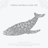 mandala animale. elementi decorativi vintage. modello orientale, illustrazione vettoriale. vettore