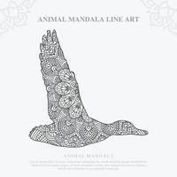 mandala animale. elementi decorativi vintage. modello orientale, illustrazione vettoriale. vettore