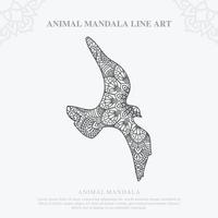 mandala animale. elementi decorativi vintage. modello orientale, illustrazione vettoriale. vettore