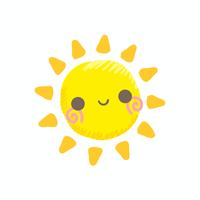 Vettore di sole sorriso carino