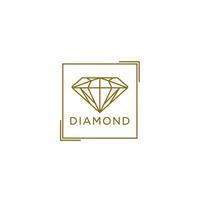 modello logo diamante, vettore, icona in sfondo bianco vettore