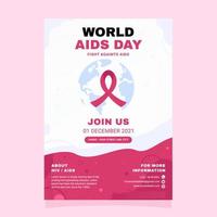 locandina dell'evento delle giornate mondiali contro l'aids vettore