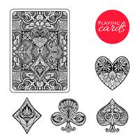 Set di carte decorative vettore