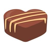 concetti di cuore di cioccolato vettore