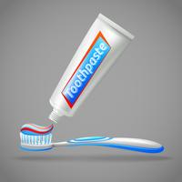 Icone di design di spazzolino da denti e dentifricio vettore