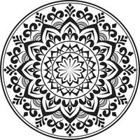 mandala nero per il design vettore