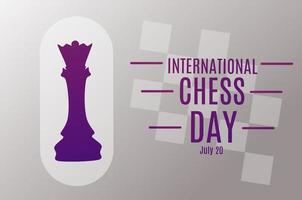illustrazione vettoriale della giornata internazionale degli scacchi