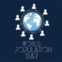 illustrazione vettoriale della giornata mondiale della popolazione