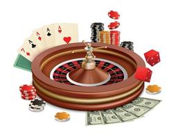 illustrazione realistica del casinò vettore