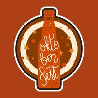 distintivo di lettering oktoberfest vettore