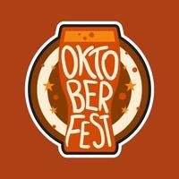 distintivo di lettering oktoberfest vettore