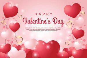 amore di san valentino e sfondo rosa vettore