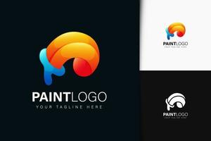 dipingi il design del logo con gradiente vettore