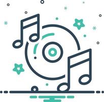 icona mix per musicalmente vettore