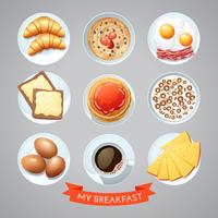 Poster con set colazione vettore