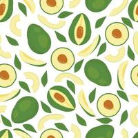 modello senza cuciture dell'avocado. texture per cibo ecologico e sano. moderno, di tendenza vettore