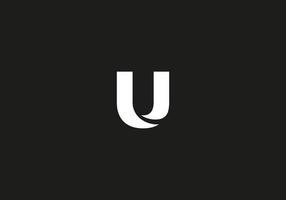 lettera u logo design. logo moderno della lettera u. illustrazione vettoriale