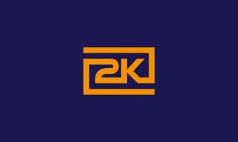 Disegno del logo 2k. disegno astratto dell'icona 2k con uno stile popolare pulito e moderno. illustrazione vettoriale