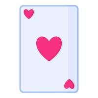 carta da gioco con un cuore. concetto di matrimonio e San Valentino. vettore