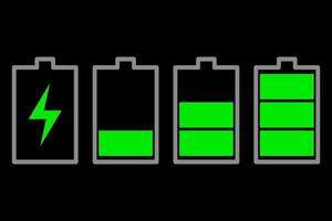 illustrazione del carico della batteria isolata su sfondo bianco vettore