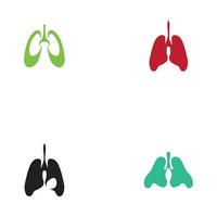 vettore del modello di progettazione dell'illustrazione del logo dei polmoni dell'organo