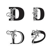 lettera d logo modello icona vettoriale design