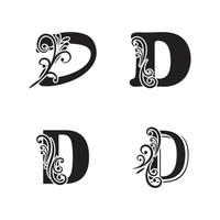 lettera d logo modello icona vettoriale design
