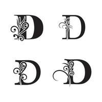 lettera d logo modello icona vettoriale design