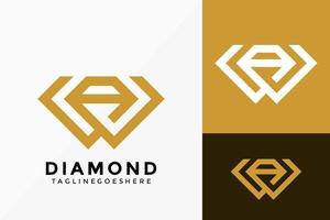 lettera premium un disegno vettoriale logo diamante. emblema astratto, concetto di design, loghi, elemento logotipo per modello.