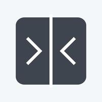 icona confronta - stile glifo - illustrazione semplice, tratto modificabile vettore