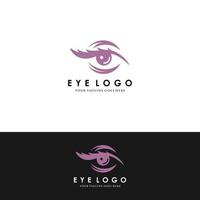modello di progettazione del logo del concetto di occhio creativo vettore