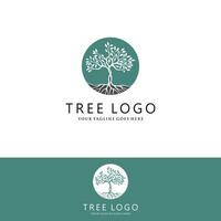 icona di vettore dell'albero. disegno del logo dell'illustrazione di vettore degli alberi della natura