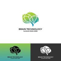 testa umana tecnologia intelligente vettore logo, cervello umano tipo di logo artificiale, icona vettore, smart tech logo vettore