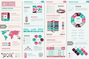 Set di progettazione infografica vettore