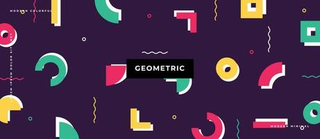 colorato modello senza cuciture di memphis. Fondo senza cuciture di forma geometrica. vettore