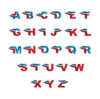 design del concetto di alfabeto del fulmine vettore