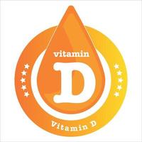 set di raccolta del logo dell'icona del sole della vitamina d, colecalciferolo del corpo. goccia d'oro complesso vitaminico goccia. illustrazione vettoriale medico per la brughiera