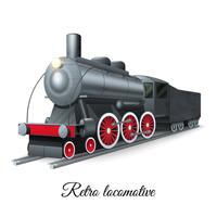 Retro illustrazione locomotiva vettore