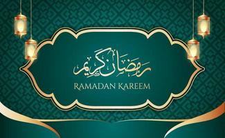 ramadan kareem bellissimo biglietto di auguri con calligrafia araba che significa "ramadan kareem" sfondo islamico con ornamento islamico e motivo a mosaico adatto anche per eid mubarak.