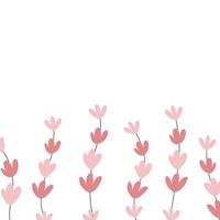 sfondo floreale con fiore rosa. modello di banner per il design primaverile. illustrazione vettoriale