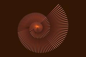 icona di conchiglia nautilus geometrica. illustrazione vettoriale piatta