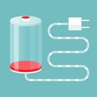 bassa potenza. concetto di carica della batteria. illustrazione vettoriale