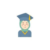 felice laurea hijab vettore