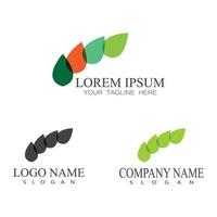 foglia icona illustrazione vettoriale design logo modello