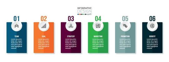 modello di infografica aziendale con design a gradini o opzioni. vettore